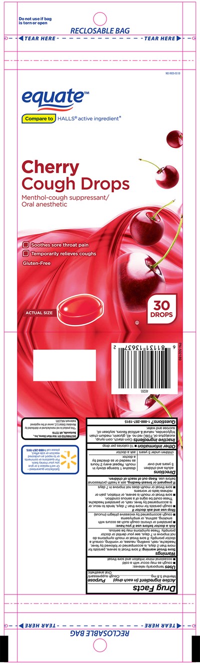 Equate Cherry 30ct Cough Drops (Equate Cherry 30ct 1 11 2018)